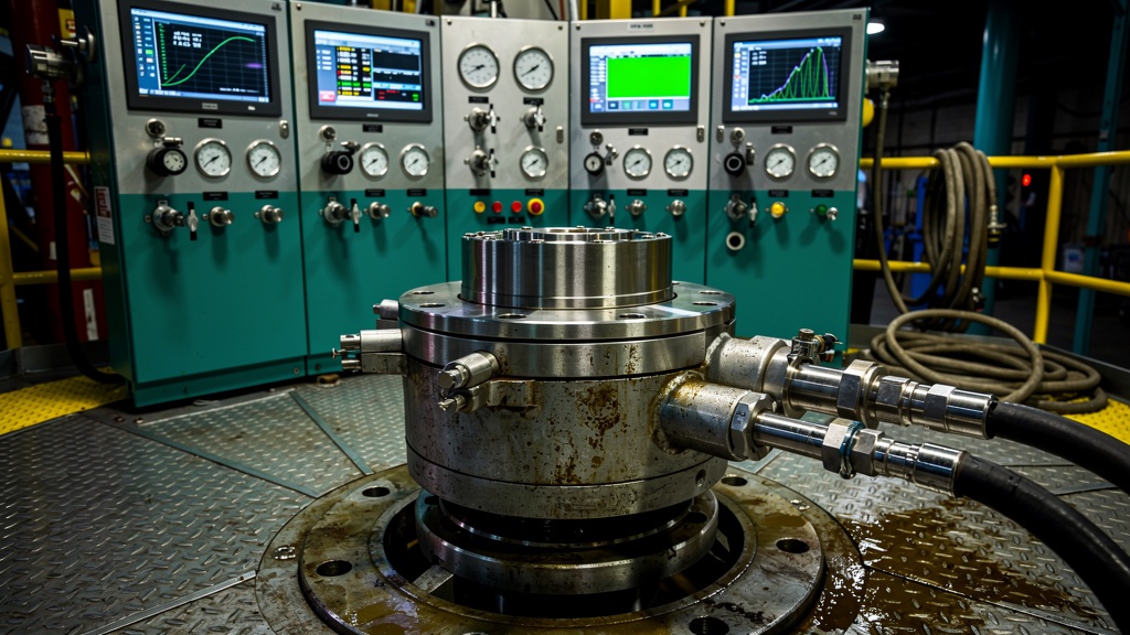 Managed Pressure Drilling RCD choke manifold control panel on rig floor